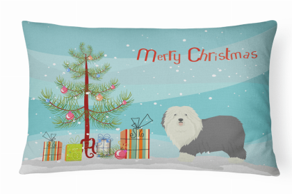 Old English Sheepdog 1 - Christmas Tree Decorative Pillow Style 2