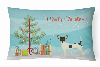Toy Fox Terrier Christmas Tree Decorative Pillow Style 2
