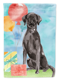 Labrador Retriever - Black - Happy Birthday Garden Flag