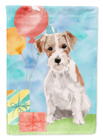 Jack Russell Terrier Happy Birthday Garden Flag