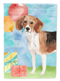 Beagle Happy Birthday Garden Flag