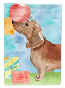 Dachshund - Red - Happy Birthday Garden Flag