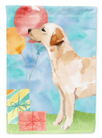 Labrador Retriever - Yellow 1 - Happy Birthday Garden Flag