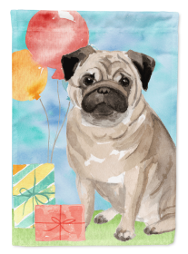 Pug Happy Birthday Garden Flag