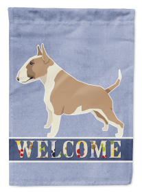 Bull Terrier - Fawn and White - Welcome Garden Flag