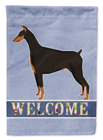 Doberman Welcome Garden Flag