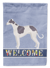 Greyhound Welcome Garden Flag