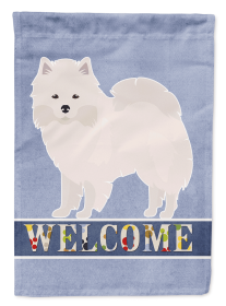 American Eskimo Welcome Garden Flag