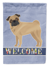 Pug 2 Welcome Garden Flag