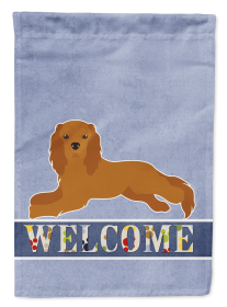 Cavalier King Charles Spaniel - Ruby - Welcome Garden Flag