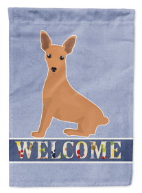 Min Pin Welcome Garden Flag