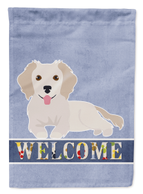 Small Greek Domestic Dog/Kokoni #2 Welcome Garden Flag