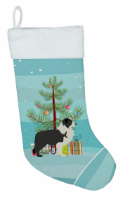 Border Collie - Black and White 1 Christmas Tree Stocking