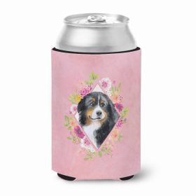 Bernese Mountain Dog Style #1 Pink Flowers Can Hugger
