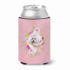 Bichon Frise #1 Flowers Pink Can Hugger