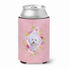 Bichon Frise #2 Pink Flowers Can Hugger