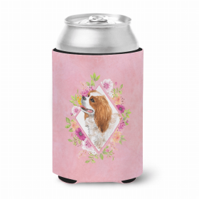 Cavalier King Charles Spaniel Pink Flowers Can Hugger