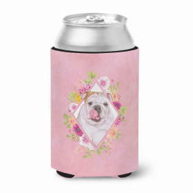 Bulldog #1 Pink Flowers Can Hugger