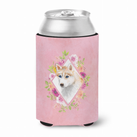 Siberian Husky - Red - Pink Flowers Can Hugger