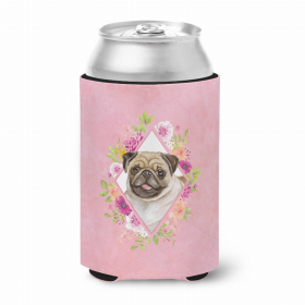 Pug - Fawn Style # 1 - Pink Flowers Can Hugger