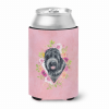 Black Russian Terrier Pink Flowers Can Hugger