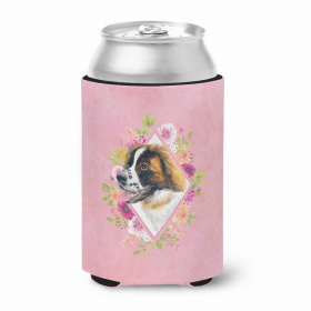 Saint Bernard #2 Pink Flowers Can Hugger