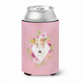 Wire Fox Terrier Pink Flowers Can Hugger