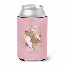 Dachshund Pink Flowers Can Hugger