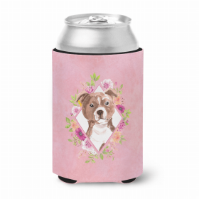Stafford Bull Terrier Pink Flowers Can Hugger