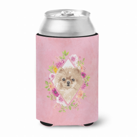 Pomeranian Pink Flowers Can Hugger