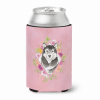 Alaskan Malamute Style #2 Pink Flowers Can Hugger