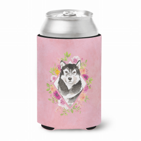 Alaskan Malamute Style #2 Pink Flowers Can Hugger