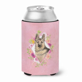 German Shepherd Pink Flowers Can Hugger