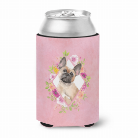 French Bulldog Style #2 Pink Flowers Can Hugger