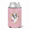 Boston Terrier Pink Flowers Can Hugger