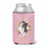 Border Collie Pink Flowers Can Hugger