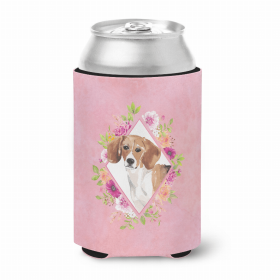 Beagle Style #2 Pink Flowers Can Hugger