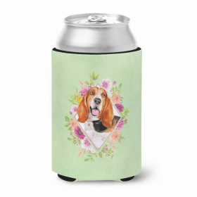 Basset Hound Green Flowers Can Hugger