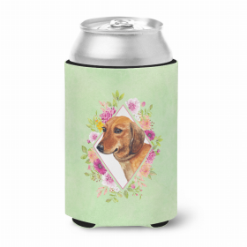 Dachshund - Red #1 - Green Flowers Can Hugger