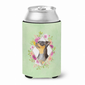 Min Pin Style #2 Green Flowers Can Hugger