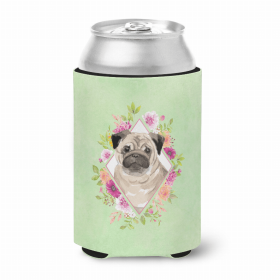 Pug Style #2 Green Flowers Can Hugger