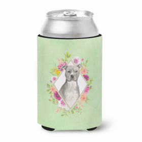 Pit Bull Style #2 Green Flowers Can Hugger