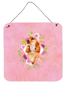 Cocker Spaniel #2 Flowers Design Wall or Door Hanging Prints