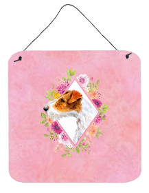 Jack Russell Terrier #2 Flowers Design Wall or Door Hanging Prints
