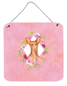 Pharaoh Hound Flowers Design Wall or Door Hanging Prints