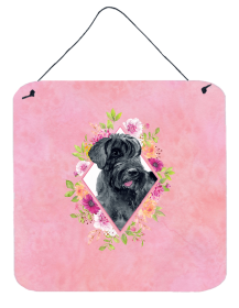 Giant Schnauzer Flowers Design Wall or Door Hanging Prints