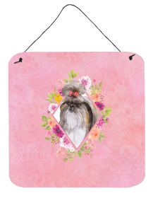 Shih Tzu Flowers Design Wall or Door Hanging Prints