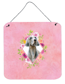 Weimaraner Flowers Design Wall or Door Hanging Prints