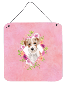Jack Russell Terrier 1 Flowers Design Wall or Door Hanging Prints