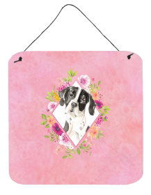 English Pointer Flowers Design Wall or Door Hanging Prints